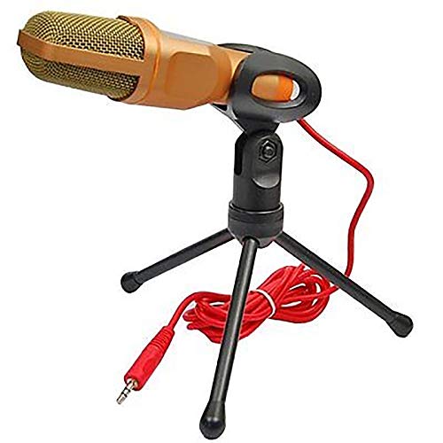 FAMKIT Studio-Aufnahme-Mikrofon, Kondensator-Aufnahmemikrofon, 3,5 mm, Plug-and-Play, PC-Mikrofon, Broadcast-Mikrofon für Computer, Desktop, Laptop von FAMKIT