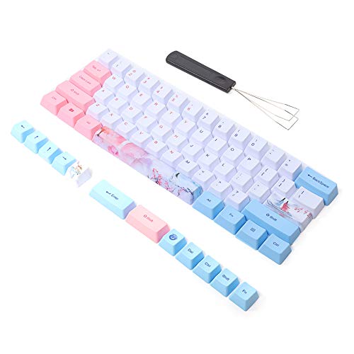 FAMKIT Sublimationstastenkappen PBT Mechanische Tastatur-Zubehör, 5-seitig, gefärbt, Anime-Stil, 73 Stück von FAMKIT
