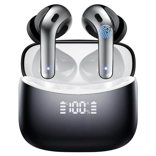 Bluetooth Kopfhörer, Kopfhörer Kabellos Bluetooth 5.3 In Ear Kopfhörer mit 4 ENC Noise Cancelling Mic Wireless Earbuds, LED-Anzeige, Kabellose Kopfhörer 52H Tiefer Bass,IPX7 Wasserdicht Ohrhörer Bluetooth Kopfhörer, Kopfhörer Kabellos Bluetooth 5.3 In Ear Kopfhörer mit 4 ENC Noise Cancelling Mic Wireless Earbuds, LED-Anzeige, Kabellose Kopfhörer 52H Tiefer Bass,IPX7 Wasserdicht Ohrhörer von FAMOO