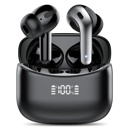 FAMOO Bluetooth Kopfhörer, Kopfhörer Kabellos Bluetooth 5.3 In Ear Kopfhörer mit 4 ENC Noise Cancelling Mic Ear Buds, LED-Anzeige, Kabellose Kopfhörer 52H Tiefer Bass, IPX7 Wasserdicht Ohrhörer FAMOO Bluetooth Kopfhörer, Kopfhörer Kabellos Bluetooth 5.3 In Ear Kopfhörer mit 4 ENC Noise Cancelling Mic Ear Buds, LED-Anzeige, Kabellose Kopfhörer 52H Tiefer Bass, IPX7 Wasserdicht Ohrhörer von FAMOO