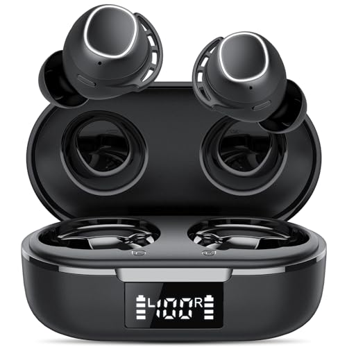 FAMOO Bluetooth Kopfhörer in Ear, 5.3 Kabellos, 42 Stunden Spielzeit mit Ladeetui, LED-Anzeige, Comfort Fit, IPX8 wasserdichte Ohrhörer, Tiefer Bass, Bluetooth for Sport von FAMOO