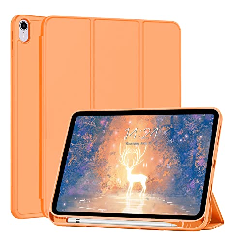 FANSONG Hülle für iPad 10 Generation 10,9 Zoll 2022 Case,iPad 10th Case TPU mit Auto Schlafen/Wachen Smart Cover Schutzhülle Flip Stand für iPad 10th 2022 A2696 A2757 A2777 (Orange) von FAN SONG