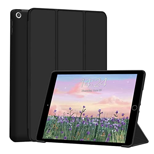 FANSONG Hülle für iPad 9. 2021 8. 7, iPad Case 10,2 Zoll Trifold Ultra Dünn Soft TPU Schutzhülle mit Auto Schlafen/Wachen Ständer Smart Cover für iPad 9.Gen 2021 iPad 8. 2020 iPad 7. 2019, Schwarz von FAN SONG