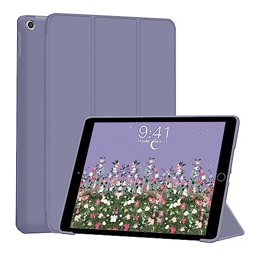 FANSONG Hülle für iPad 9. 2021 8. 7, iPad Case 10,2 Zoll Trifold Ultra Dünn Soft TPU Schutzhülle mit Auto Schlafen/Wachen Ständer Smart Cover für iPad 9.Generation 2021 iPad 8. 2020 iPad 7. 2019, Lila von FAN SONG