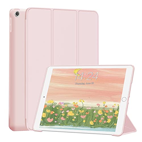 FANSONG Hülle für iPad 9. 2021 8. 7, iPad Case 10,2 Zoll Trifold Ultra Dünn Soft TPU Schutzhülle mit Auto Schlafen/Wachen Ständer Smart Cover für iPad 9.Generation 2021 iPad 8. 2020 iPad 7. 2019, Rosa von FAN SONG