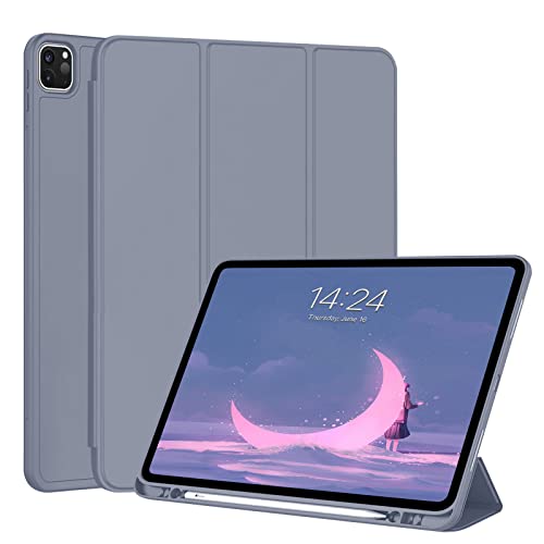 FANSONG Hülle für iPad Pro 11 Zoll 2022, Case für iPad Pro 11 Zoll 2021 2020 2018 TPU mit Auto Wake/Sleep Smart Cover Magnetic Closure Dreifach Ständer Stifthalter (Lila) von FAN SONG