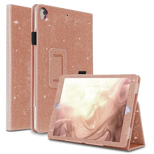 Fansong Hülle für iPad 10.2 Zoll, iPad Case 9 2021 8 7 PU Leder Glitzer Schutzhülle mit Auto Schlafen/Wachen Stand Stifthalter Smart Cover Ultradünne für iPad 9.Gen 2021 iPad 8 2020 iPad 7 2019 Gold von FAN SONG