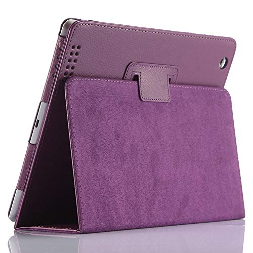 Fansong Hülle für iPad 4 3 2, iPad Case 9.7 Zoll PU Leder mit Auto Schlafen/Wachen Standfunktion und Stifthalter Smart Cover Schutzhülle Ultradünne für iPad 4.Gen 2012 iPad 3 iPad 2 2011 Violett von FAN SONG