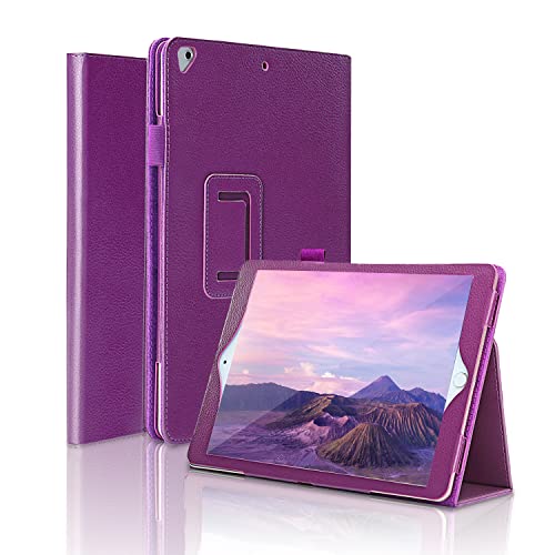 Fansong Hülle für iPad Air 2, Case für iPad 6. 2018 5. Air 1 Pro 9,7 Zoll PU Leder mit Auto Schlafen/Wachen Stand und Stifthalter Smart Cover für iPad 6. 2018 5. 2017 Air 2 Air 1 Pro 9.7 2016 Violett von FAN SONG