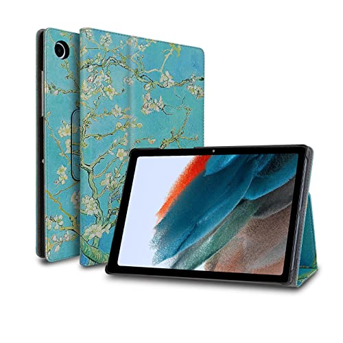 Fansong Schutzhülle für Samsung Galaxy Tab A8 10,5 Zoll 2022, Tablet-Hülle für SM-X200/X205/X207, Magnetverschluss, PU-Leder, Smart Cover, Ständer für Samsung Tablets Galaxy Tab A8 10,5 Zoll (Blume) von FAN SONG