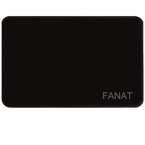 FANAT Mauspad Premium XL 300x200mm Gaming Mousepad - Vernähte Kanten und Anti Rutsch Gummiboden - Wasserabweisend - für Gaming, Büro, Laptop, PC (Schwarz) von FANAT