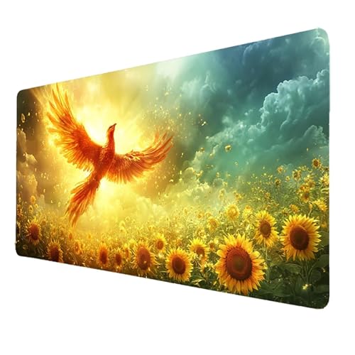 Gaming Mauspad XXL Gelb Mousepad 500 x 250 x 3mm, Phönix Schreibtischunterlage Groß mit Vernähte Kanten WassXerdicht Anti-Rutsch, Gaming Zubehör Verbessert Präzision und Geschwindigkeit, für PC 2998 Gaming Mauspad XXL Gelb Mousepad 500 x 250 x 3mm, Phönix Schreibtischunterlage Groß mit Vernähte Kanten WassXerdicht Anti-Rutsch, Gaming Zubehör Verbessert Präzision und Geschwindigkeit, für PC 2998 von FANLIGZU