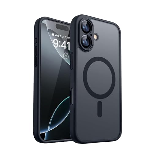 FANNTAKO Magnetische Schutzhülle für iPhone 16, schlanke Passform für MagSafe, stoßfest, Fallschutz in Militärqualität, vollständiger Kameraschutz, durchscheinende, matte Rückseite FANNTAKO Magnetische Schutzhülle für iPhone 16, schlanke Passform für MagSafe, stoßfest, Fallschutz in Militärqualität, vollständiger Kameraschutz, durchscheinende, matte Rückseite von FANNTAKO