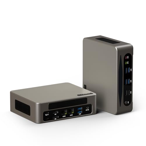 FANPEEC Mini Computer, Intel i7 1360P Max 5,0GHz Desktop PC Windows 11, 64GB DDR5 RAM 512GB NVME SSD | HDMI Type-C DP | Wi-Fi 6 BT 5.2 | USB 3.2 | 1x SIM-Slot | 2X 2,5G RJ45 | Office Business PC von FANPEEC