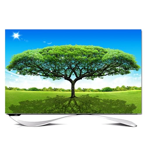 FANSU 3D Landschaft Muster Hülle Staubschutzhülle, Bildschirm Staubschutz für Fernsehen Universal, Hängend/Desktop Indoor Bildschirm Staubschutz TV Schutzhülle für Den (Grüne Blätter,32 Zoll) von FANSU