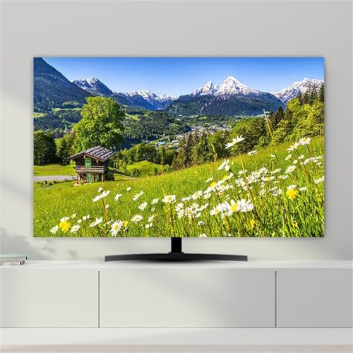 FANSU 3D-Muster Hülle Staubschutzhülle, Bildschirm Staubschutz für Fernsehen Universal, Hängend/Desktop Indoor Bildschirm Staubschutz TV Schutzhülle für Den (Wiese,40-45 Zoll) von FANSU