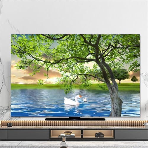 FANSU Blauer Himmel Landschaft Hülle Staubschutzhülle, Bildschirm Staubschutz für Fernsehen Universal, Hängend/Desktop Indoor Bildschirm Staubschutz TV Schutzhülle für Den (Bäume,32 Zoll) von FANSU