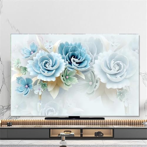 FANSU Blauer Himmel Landschaft Hülle Staubschutzhülle, Bildschirm Staubschutz für Fernsehen Universal, Hängend/Desktop Indoor Bildschirm Staubschutz TV Schutzhülle für Den (Blau,37-39 Zoll) von FANSU