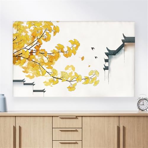 FANSU Chinesischer Stil Hülle Staubschutzhülle, Bildschirm Staubschutz für Fernsehen Universal Waschbar, Hängend/Desktop Indoor Bildschirm Staubschutz TV Schutzhülle für Den (Blätter,46-50 Zoll) FANSU Chinesischer Stil Hülle Staubschutzhülle, Bildschirm Staubschutz für Fernsehen Universal Waschbar, Hängend/Desktop Indoor Bildschirm Staubschutz TV Schutzhülle für Den (Blätter,46-50 Zoll) von FANSU