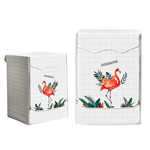 FANSU Waschmaschine Abdeckung Waschmaschinenabdeckung Karikatur Wasserdichter Staubdicht Trockner Abdeckung Staubschutz Staubdichte Abdeckung für Frontlader-Waschmaschine (Flamingo,8-12kg) von FANSU