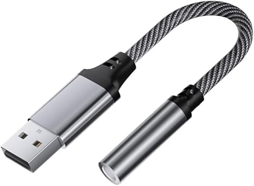 Externer 3,5-mm-Klinkenstecker, USB-Soundkarte, Audio-Adapter, Kopfhörer-Mikrofon, Soundadapter für PC, Laptop, USB auf 3,5-mm-Audiokabel Externer 3,5-mm-Klinkenstecker, USB-Soundkarte, Audio-Adapter, Kopfhörer-Mikrofon, Soundadapter für PC, Laptop, USB auf 3,5-mm-Audiokabel von FANTIA