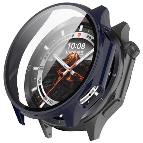 FANYUAN Garmin Approach S50 Schutzhülle + Bildschirmfilm, PC-Material Stoßfestes Case, HD klare Folie, Kratzfest, Hülle Kompatibel mit Garmin Approach S50.(Dunkelblau) von FANYUAN