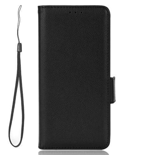 FANYUAN Handyhülle für Apple iPhone 16e Hülle, Mit Kartenfach und Standfunktion, Premium Leder Flip Cover Brieftasche Case, Schutzhülle für Apple iPhone 16e.(Schwarz) von FANYUAN