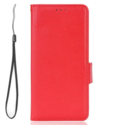 FANYUAN Handyhülle für Google Pixel 10 Pro Hülle, Mit Kartenfach und Standfunktion, Premium Leder Flip Cover Brieftasche Case, Schutzhülle für Google Pixel 10 Pro.(Rot) von FANYUAN