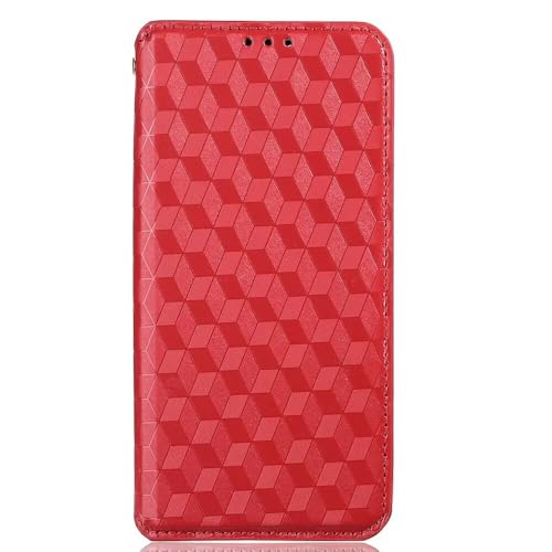 FANYUAN Handyhülle für Honor 400 Pro Hülle, Mit Kartenfach und Standfunktion, Premium Leder Flip Cover Brieftasche Case, Schutzhülle für Honor 400 Pro.(Rot) von FANYUAN