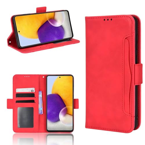 FANYUAN Handyhülle für Tecno Camon 40 Pro 5G Hülle, Mit Kartenfach und Standfunktion, Premium Leder Flip Cover Brieftasche Case, Schutzhülle für Tecno Camon 40 Pro 5G.(Rot) von FANYUAN