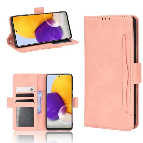 FANYUAN Handyhülle für vivo V50 Lite 5G Hülle, Mit Kartenfach und Standfunktion, Premium Leder Flip Cover Brieftasche Case, Schutzhülle für vivo V50 Lite 5G.(Rosa) von FANYUAN