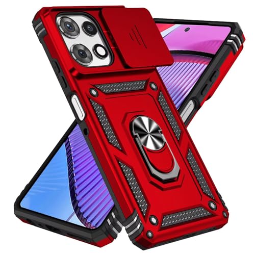 FANYUAN Hülle für Apple iPhone 16e, Soft TPU + Hard PC, Ganzkörper Robuste Stoßfeste Schutzhülle, Standfunktion, Handyhülle Cover Case für Apple iPhone 16e.(Rot) von FANYUAN