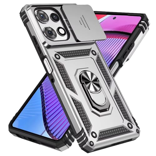 FANYUAN Hülle für Apple iPhone 16e, Soft TPU + Hard PC, Ganzkörper Robuste Stoßfeste Schutzhülle, Standfunktion, Handyhülle Cover Case für Apple iPhone 16e.(Silber) von FANYUAN