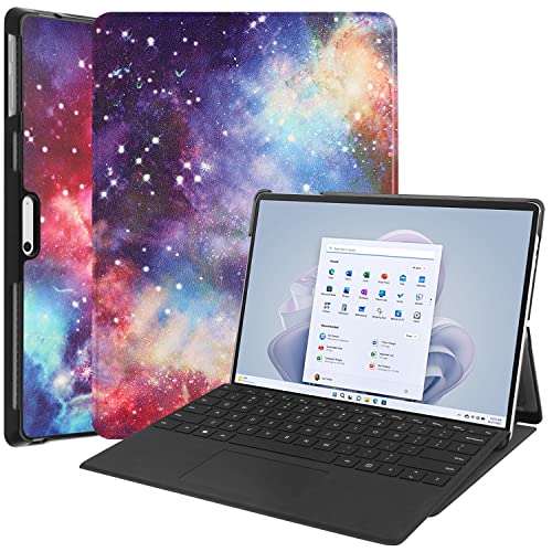 FANYUAN Hülle für Microsoft Surface Pro 10/Pro 11 Tablette, Ultra Dünn mit Auto aufwachen/Schlaf Funktion Standfunktion Case, PU Leder Schutzhülle für Microsoft Surface Pro 10/Pro 11.(Galaxis) von FANYUAN