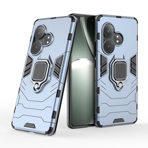 FANYUAN Hülle für Realme GT 6, Soft TPU + Hard PC, Ganzkörper Robuste Stoßfeste Schutzhülle, Standfunktion, Handyhülle Cover Case für Realme GT 6.(Blau) von FANYUAN