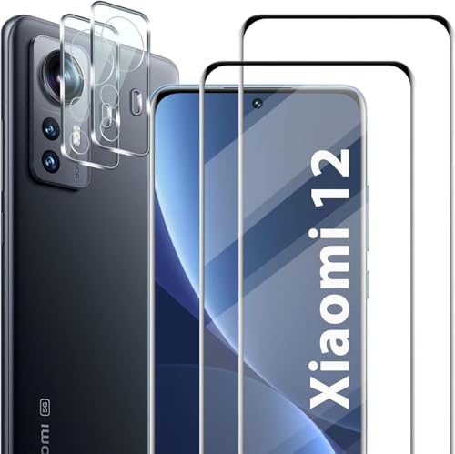 FANYUAN Schutzfolie + Linse Schutzfolie für Samsung Galaxy M06, [2+2 Pack] 3D Full Screen Panzerglasfolie, 9H Härte, HD, Displayschutzfolie für Samsung Galaxy M06. von FANYUAN