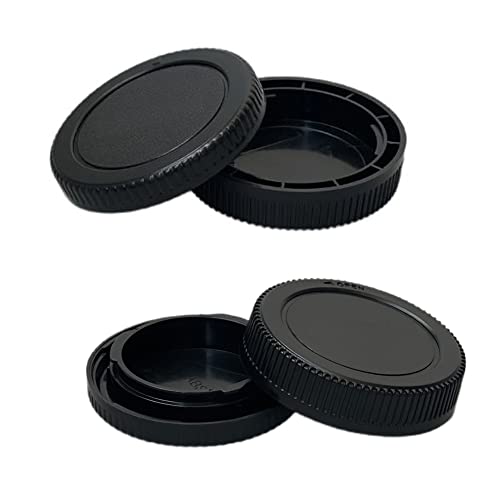 Objektivdeckel und Gehäusekappen-Set für Panasonic Lumix Micro 4/3 DSLR-Kamera + Objektiv-Set GX9 GX85 GH5S GF9 GF10 Kamera, 2 Stück von FANZR
