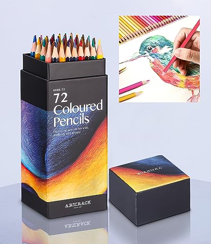 FAOKZE Bleistift Set 72 Farben，Professionelle Buntstifte Set für Erwachsene, Kinder Malbuch, Künstler Skizze Malstifte Set zum Zeichnen Ausmalen. von FAOKZE