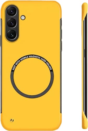 FAOMSEBS Magnetische, randlose Schutzhülle für Samsung S24, kompatibel mit MagSafe (Gefühl von blankem Metall) dünne stoßfeste Schutzhülle für Samsung Galaxy S24 MagSafe Cover 6,2 Zoll 2024 von FAOMSEBS