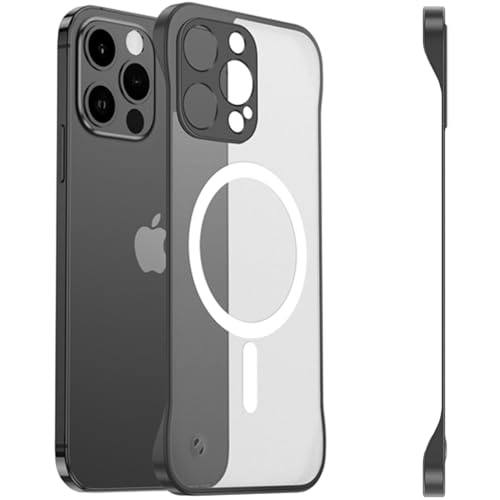 FAOMSEBS Magnetische, randlose Schutzhülle für iPhone 16 Pro für MagSafe (Gefühl von nackten Metallen) [matt durchscheinend] [leistungsstark magnetisch] dünne Schutzhülle für iPhone 16 Pro Antishock von FAOMSEBS