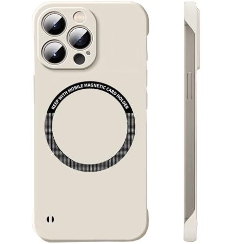 FAOMSEBS Magnetische Randlose Schutzhülle für iPhone 16 Pro, kompatibel mit MagSafe (Gefühl von nackten Metallen) dünne Schutzhülle Antishock iPhone 16 Pro für MagSafe Kühlende Abdeckung Slim 6,3 Zoll von FAOMSEBS