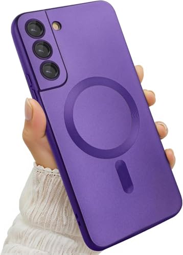 FAOMSEBS Magnetische Schutzhülle für Samsung S22 Plus / S22+, kompatibel mit MagSafe [Kamera-Objektivschutz] Weiche Anti-Shock Schutzhülle für Samsung Galaxy S22 Plus Case 6,6 Zoll, 2022 von FAOMSEBS