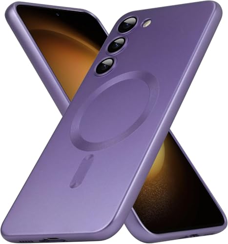 FAOMSEBS Magnetische Schutzhülle für Samsung S23, kompatibel mit MagSafe [Kamera-Objektivschutz] Weiche stoßfeste Schutzhülle für Samsung Galaxy S23 Case dünn 6,1 Zoll 2023 von FAOMSEBS