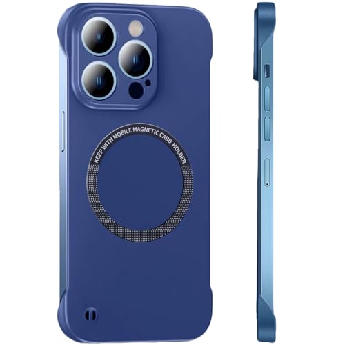 FAOMSEBS Magnetische randlose Schutzhülle für iPhone 12 Pro Max, kompatibel mit MagSafe (Gefühl von nackten Metallen) dünne Schutzhülle Antishock iPhone 12 Pro Max für MagSafe erfrischende Abdeckung von FAOMSEBS