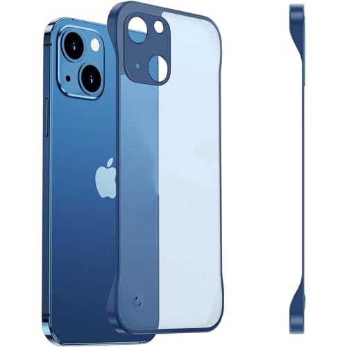 FAOMSEBS Randlose Schutzhülle für iPhone 13 (Gefühl von nackten Metallen) [Matt Durchscheinend] [Ultradünn wie ohne Hülle] Antishock Schutzhülle iPhone 13 Case Slim 6,1 Zoll 2021 von FAOMSEBS