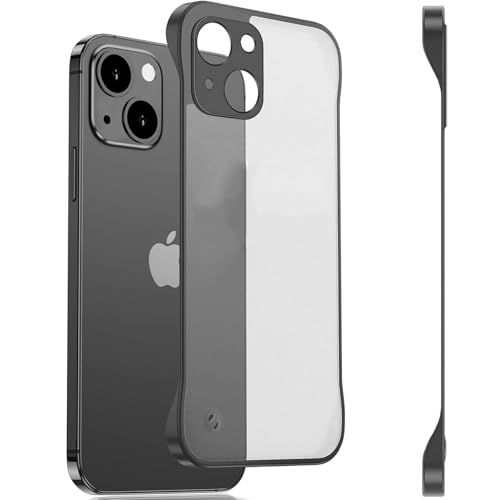 FAOMSEBS Randlose Schutzhülle für iPhone 13 Mini (Gefühl von nackten Metallen) [Matt Durchscheinend] [Ultradünn wie ohne Hülle] Antishock Schutzhülle iPhone 13 Mini Case Slim 5,4 Zoll 2021 von FAOMSEBS