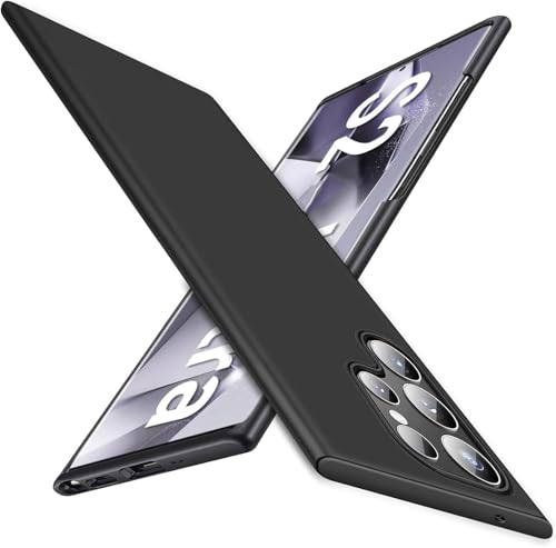 FAOMSEBS Slim Fit für Samsung Galaxy S24 Ultra Hülle [Ultra dünn wie keine Hülle] [Matte Skin Feel] [Anti-Rutsch & schweißfest] Schutzhülle für Samsung S24 Ultra, Slim Phone Case 2024, Schwarz von FAOMSEBS