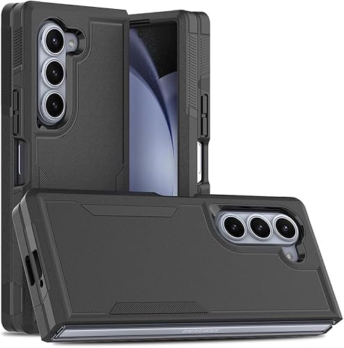 FAOMSEBS Stoßfeste Schutzhülle für Samsung Z Fold 6 [Widerstand 4,5 m mit Militärstandard] [Rutschfester Griff und sicherer Halt] Doppelschichtige Schutzhülle für Samsung Galaxy Z Fold 6 Case von FAOMSEBS