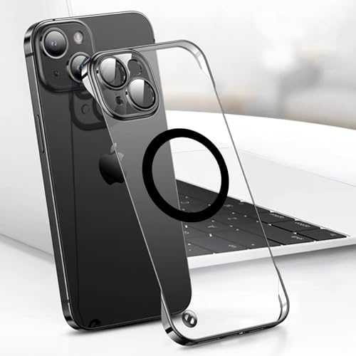 FAOMSEBS Transparente Schutzhülle für iPhone 15 Plus / 15+, kompatibel mit MagSafe [Kamera-Objektivschutz] (Gefühl von nackten Metallen) dünne Schutzhülle für iPhone 15 Plus von FAOMSEBS