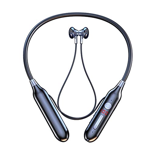FAOONNMY Bluetooth Wireless Kopfhörer Sport mit Nackenbügel, Magnetische In-Ear Kabellos Sport Ohrhörer mit Batteriestandsanzeige, Support TF Karte, Weiche Drahtlose Stereo Kopfhörer, 100H Spielzeit von FAOONNMY